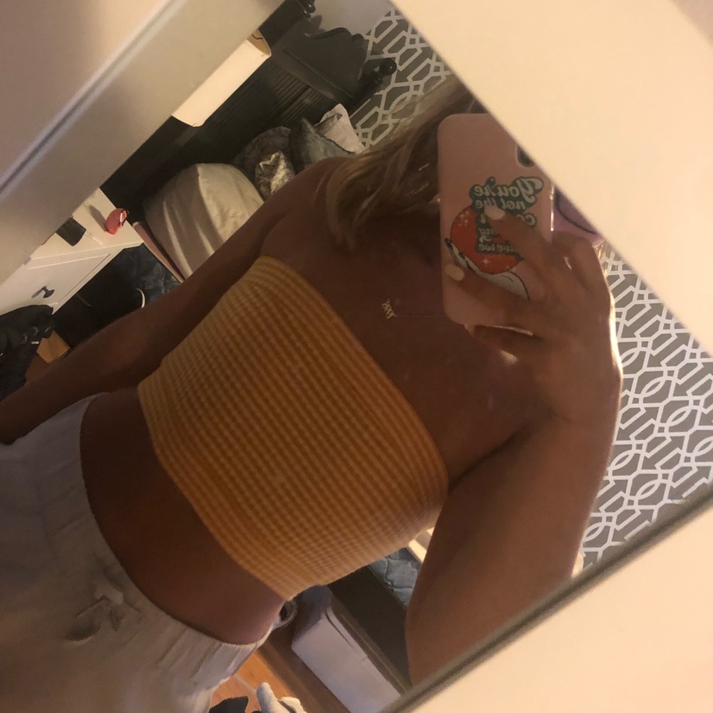 Gingham tube top